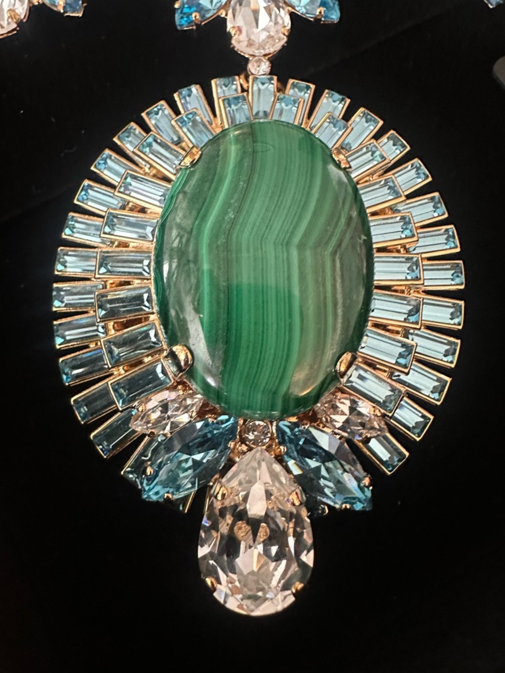 Dolce and Gabbana PIETRE OVALI Crystal & Malachite Necklace - Picture 6 of 11